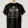 camiseta moto skull flame